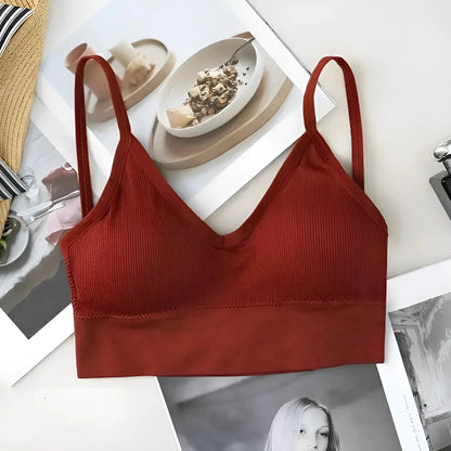 Borgogna Reggiseno a schiena bassa