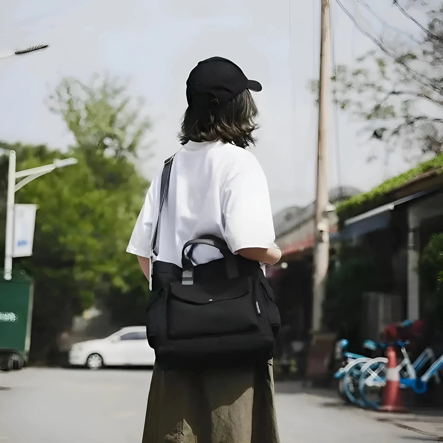  Borsa in Tela con Tasche