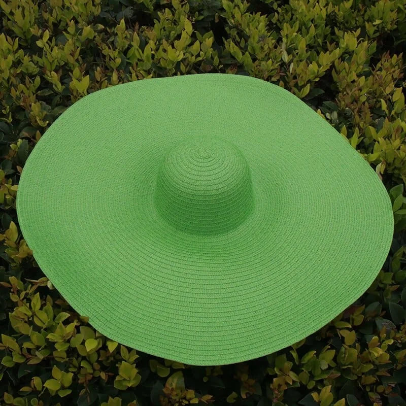 Cappello da spiaggia con ampio bordo - verde