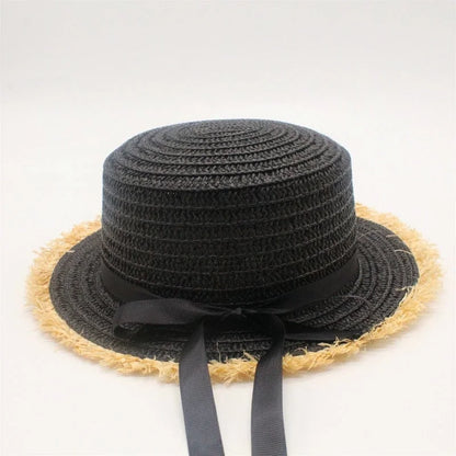 Cappello da spiaggia con fiocco - nero / universale