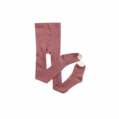 Collant bicolore per bambini - rosa scuro / 60-70 centimetri