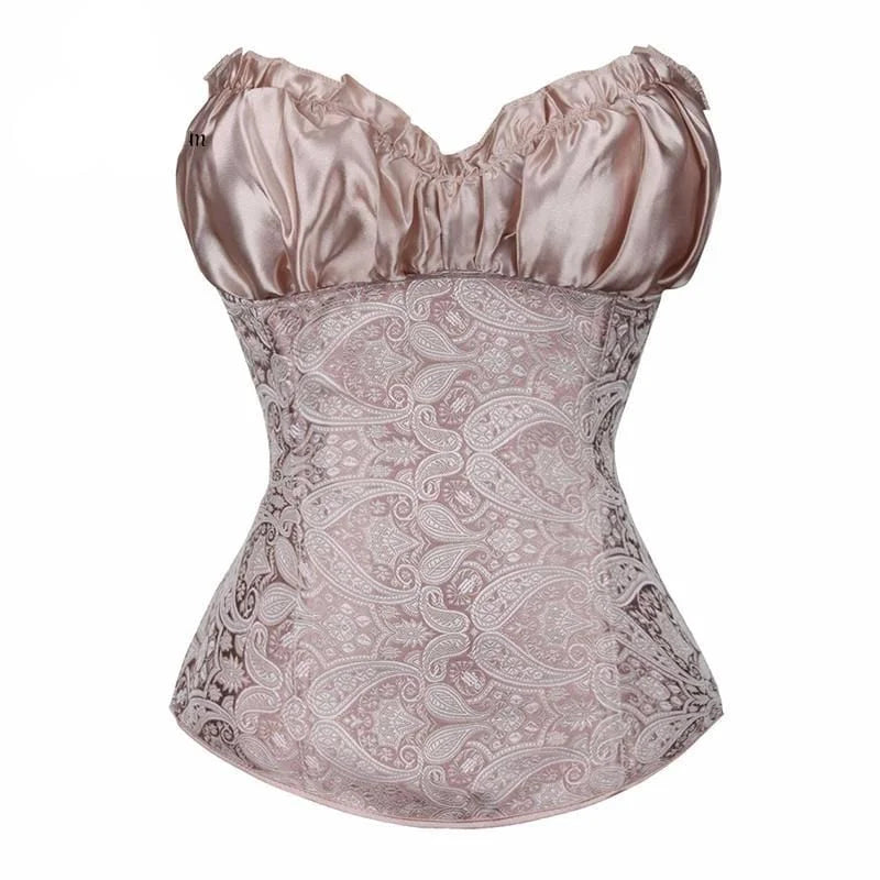 Corsetto femminile con parte superiore decorativa - beige / s