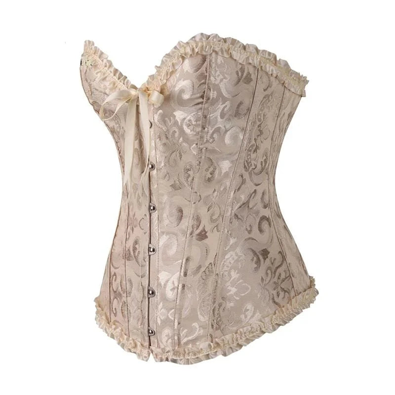 Corsetto femminile in pizzo - beige / xs