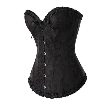 Corsetto femminile in pizzo - nero / xs