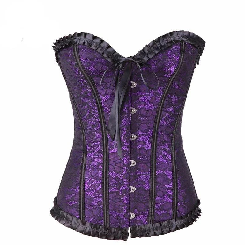 Corsetto femminile in pizzo - viola / s