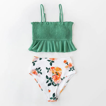 Costume da bagno bikini due pezzi con volant