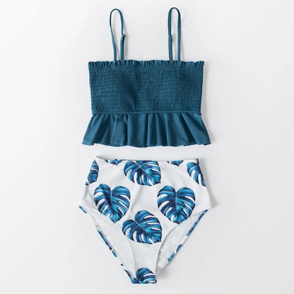 Costume da bagno bikini due pezzi con volant