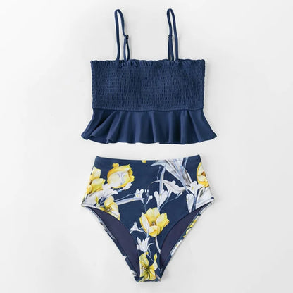 Costume da bagno bikini due pezzi con volant