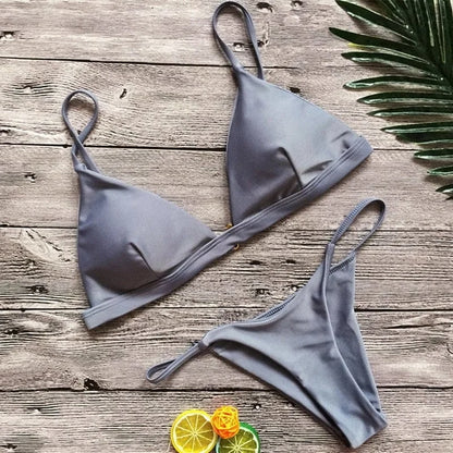 Costume da bagno due pezzi - grigio / s