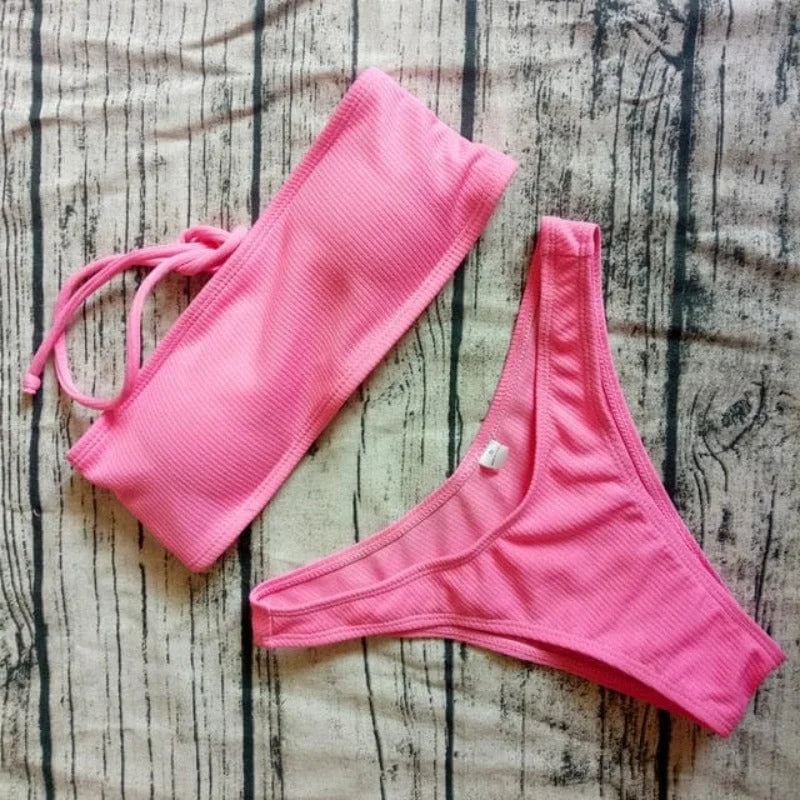 Costume da bagno due pezzi - rosa / s