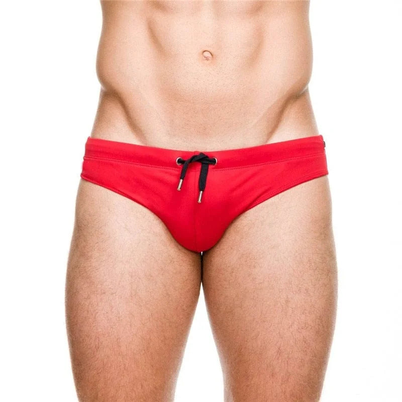 Costume da bagno uomo con push-up - rosso / xs