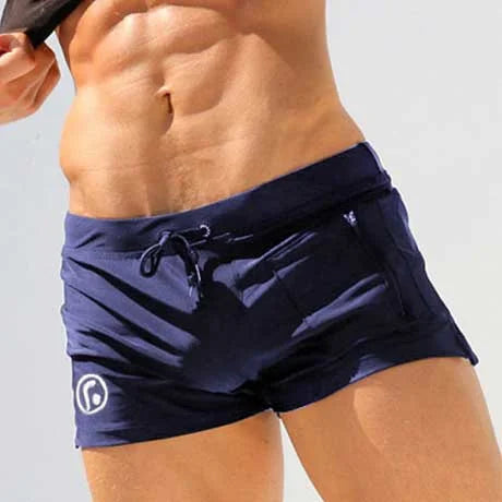 Costume da bagno uomo tipo boxer - blu navy / s