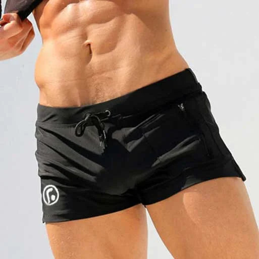 Costume da bagno uomo tipo boxer - nero / s