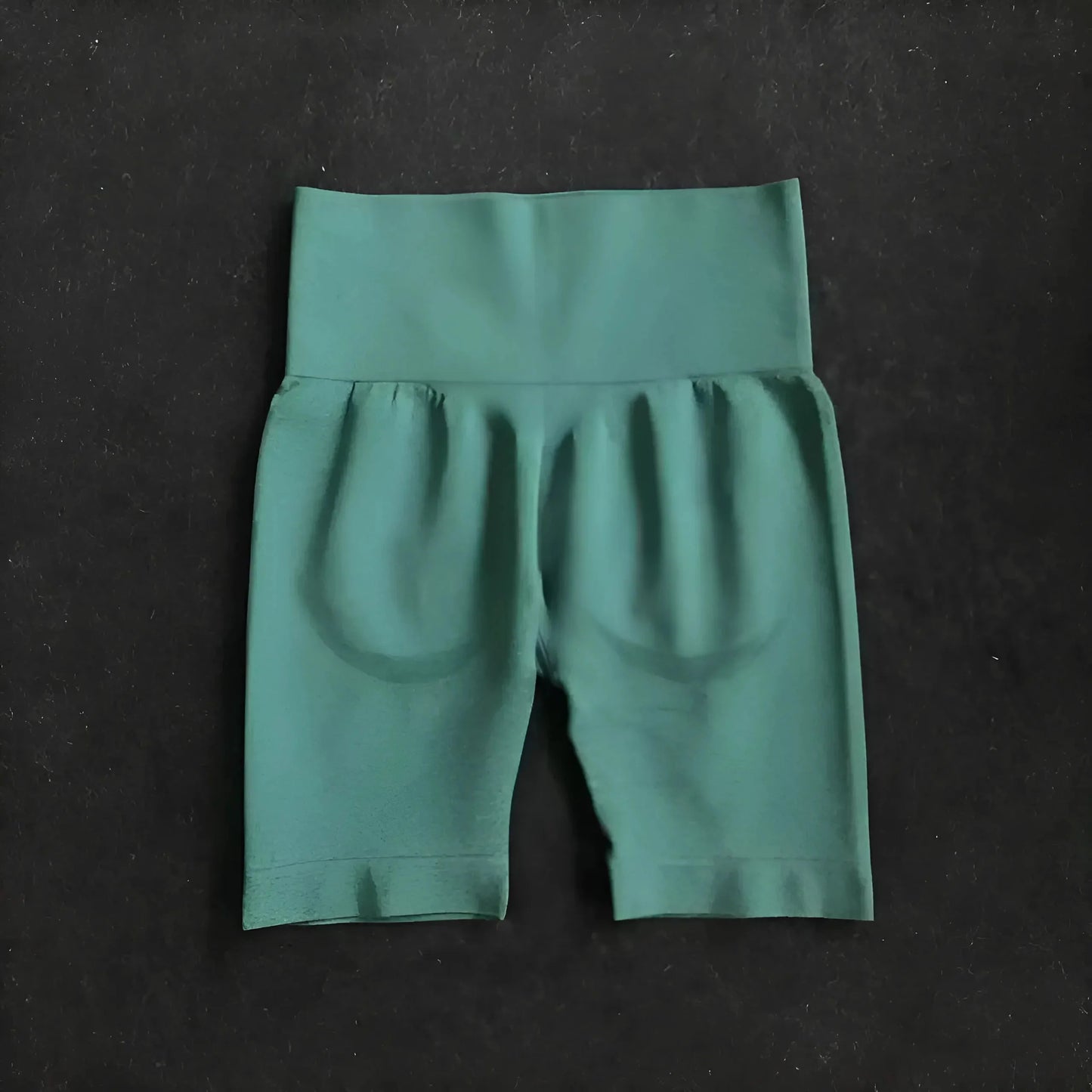 Verde Scuro Pantaloni Ciclismo in Stile Fitted