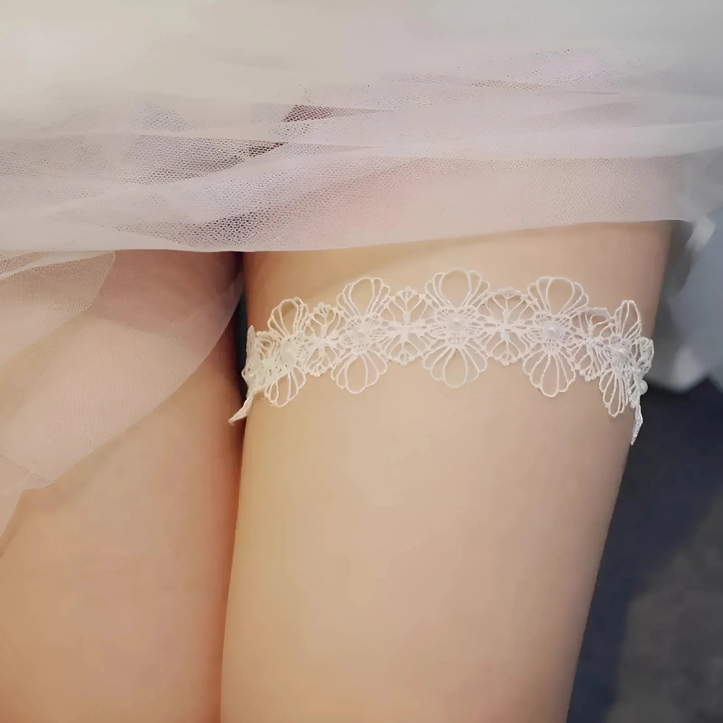 Bianco Grazioso Garter da Sposa