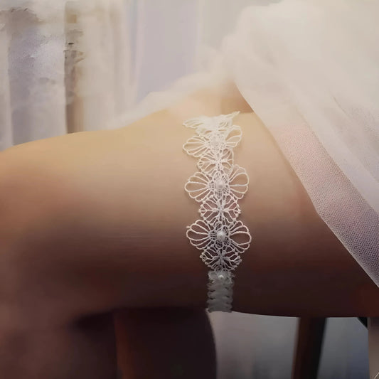 Bianco Grazioso Garter da Sposa