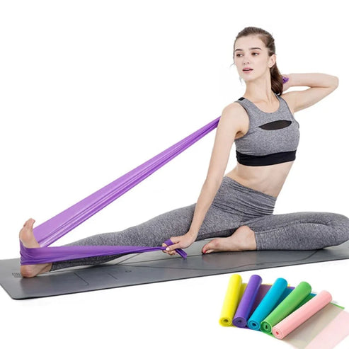 Fascia elastica di resistenza per yoga 1,5 m - viola / universale