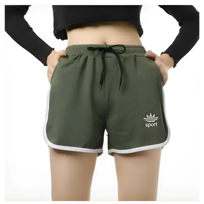 Verde Pantaloni Corti Sportivi Classici