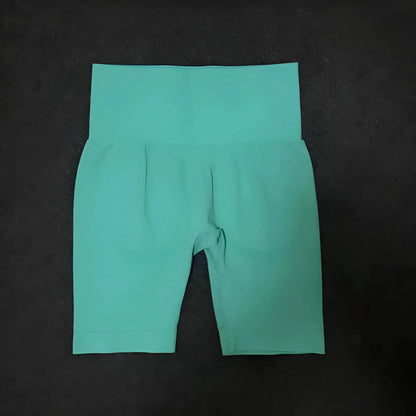 Verde Pantaloni Ciclismo in Stile Fitted