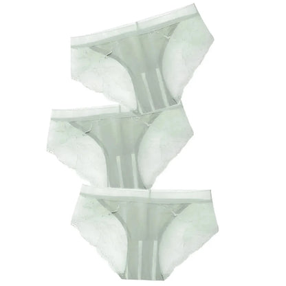 Verde Slip in pizzo confezione da tre