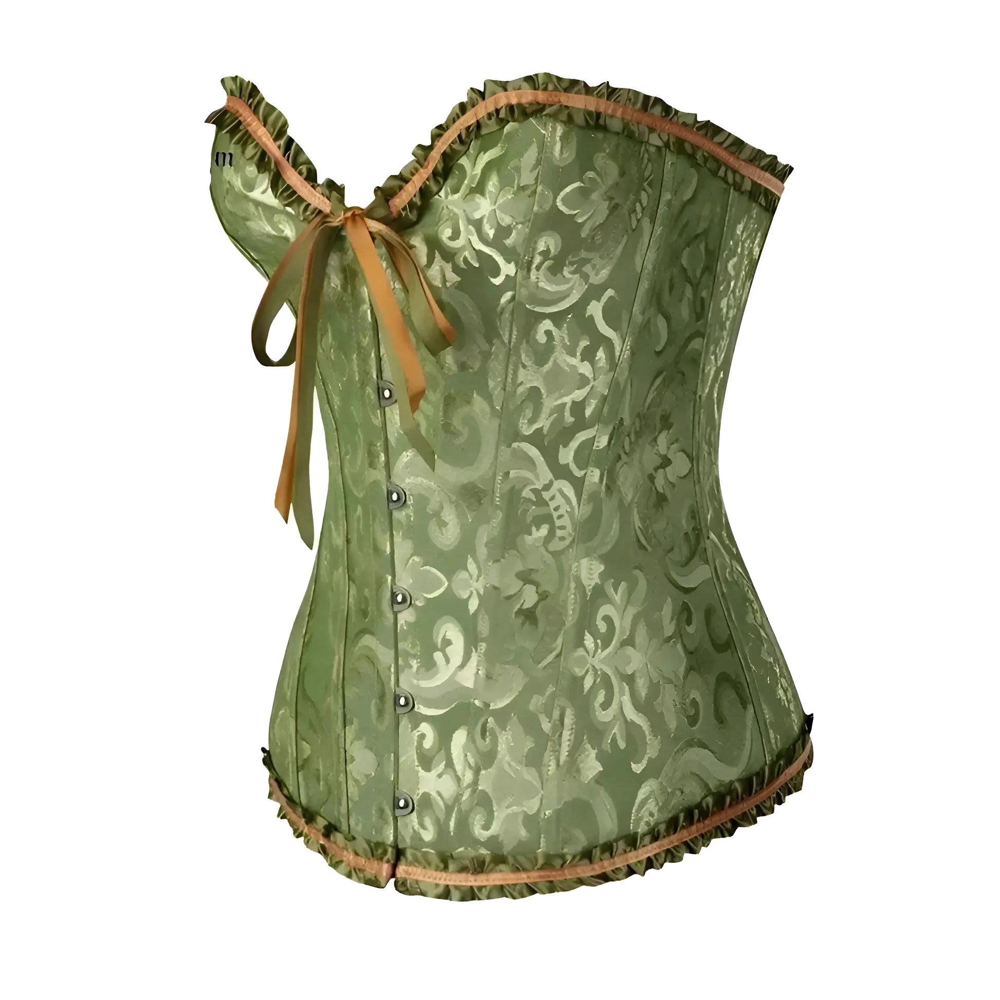 Verde Corsetto in pizzo con lacci