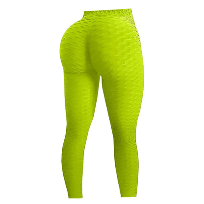 Verde Leggings Sportivi Effetto Push-Up