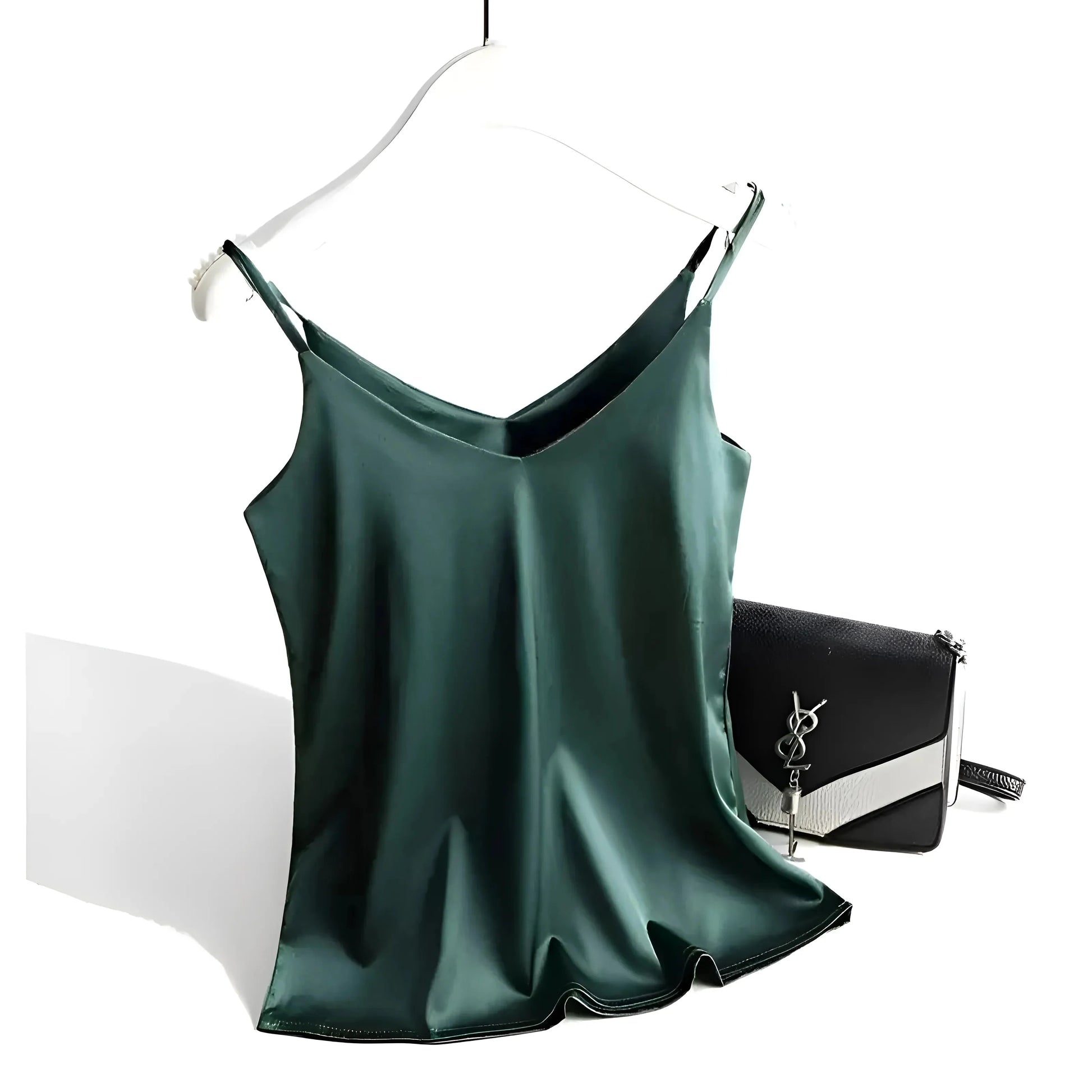 Verde Camisola in seta satinata da donna