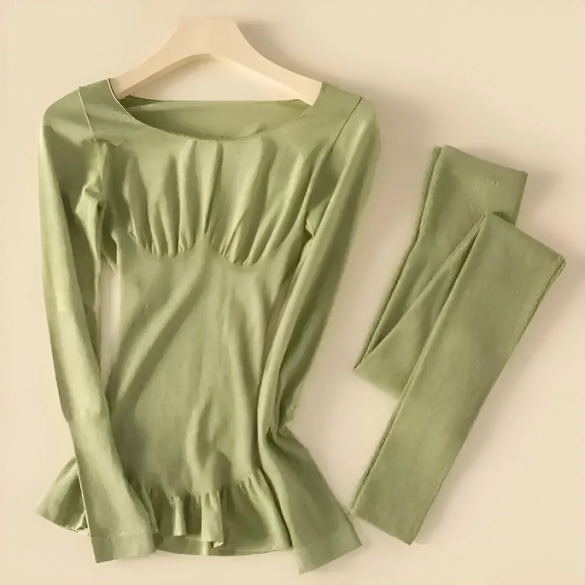 Verde Set di Biancheria Intima Termica da Donna