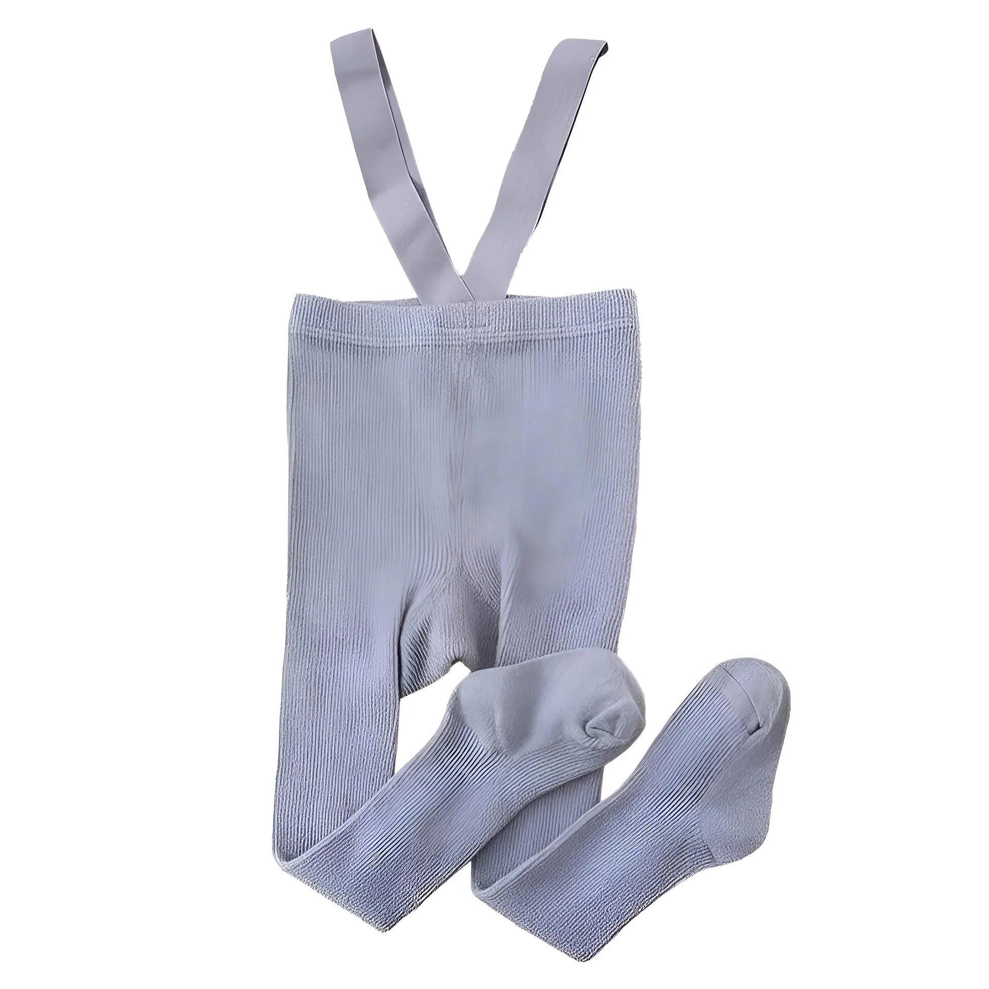 Grigio Collant con bretelle per bambini