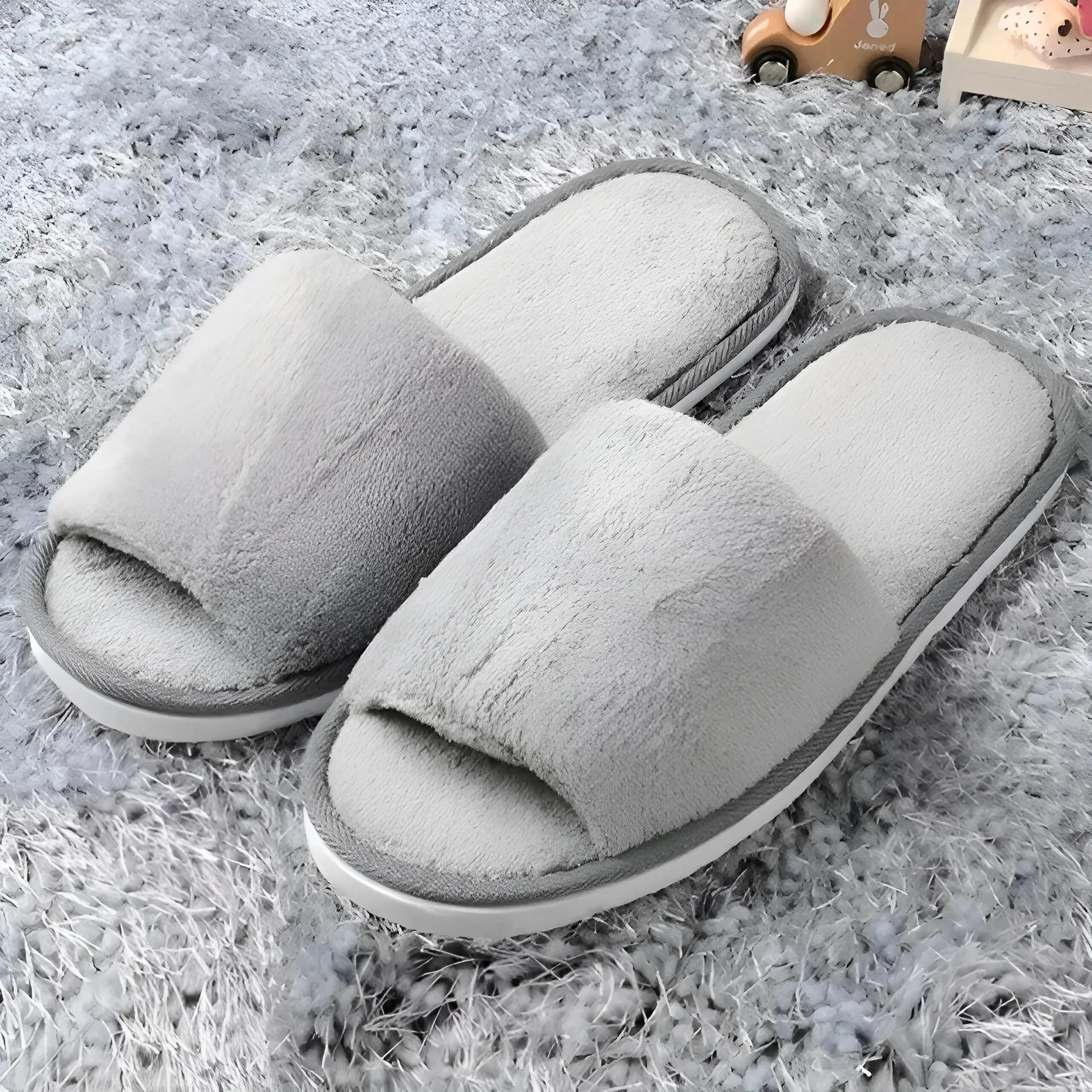 Grigio Pantofole Classiche da Donna
