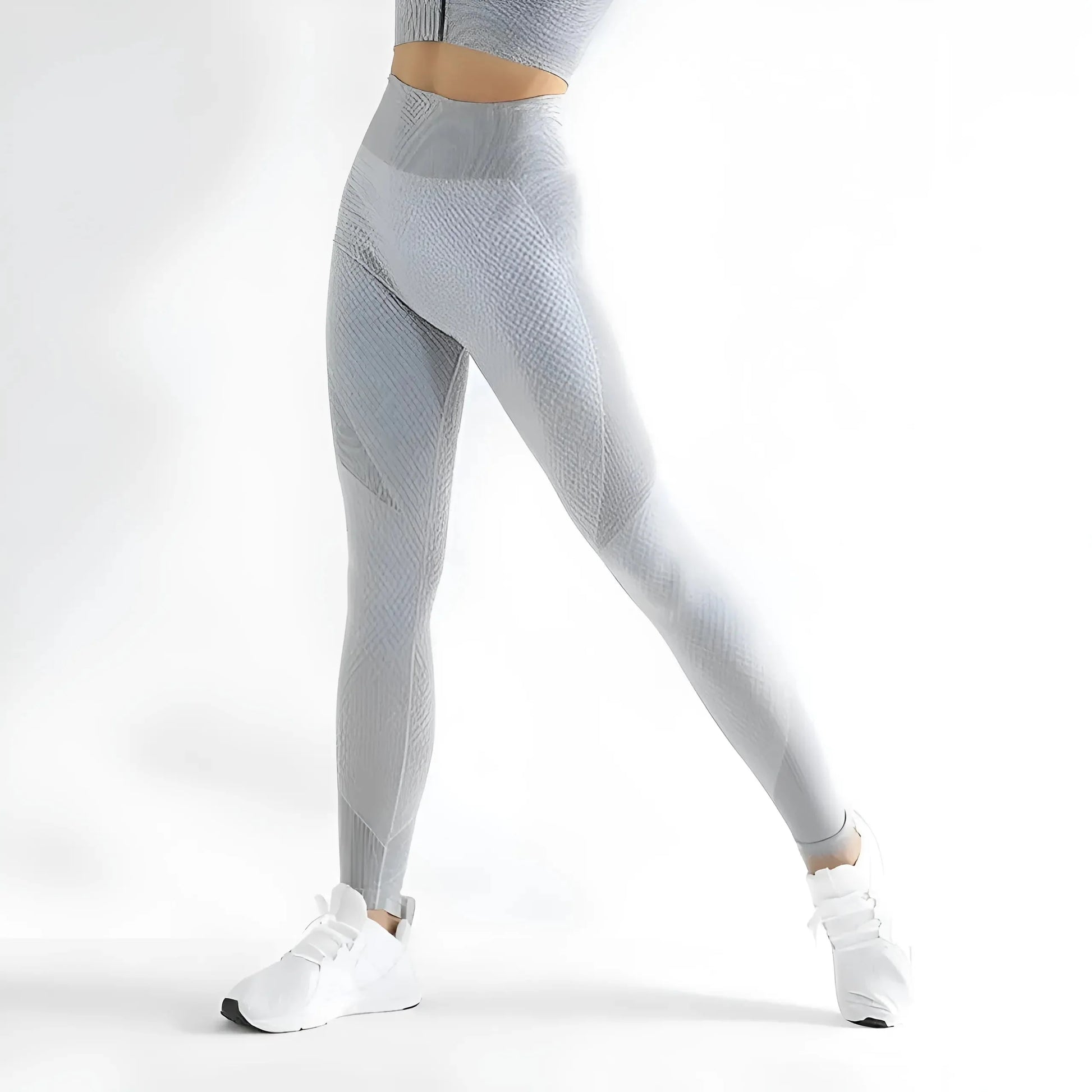 Grigio Leggings Sportivi Effetto Push-Up