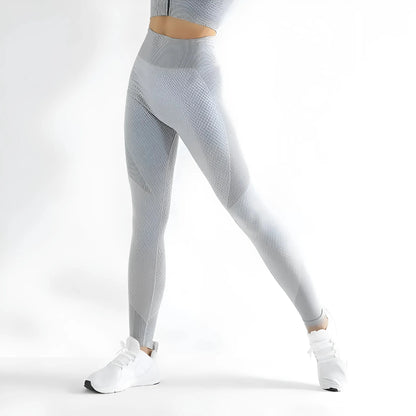 Grigio Leggings Sportivi Effetto Push-Up