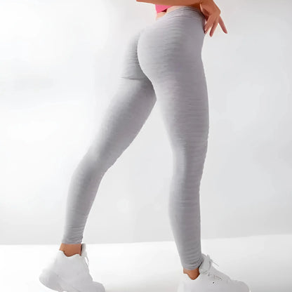 Grigio Leggings Sportivi Push-Up