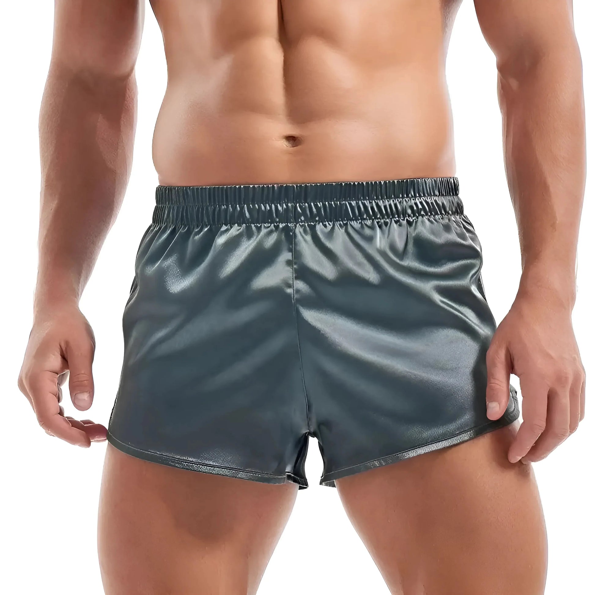 Grigio Pantaloni Boxer da Uomo in Satin