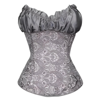 Grigio Corsetto da donna con top decorativo