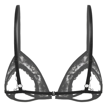  Reggiseno in pizzo con dettagli a taglio