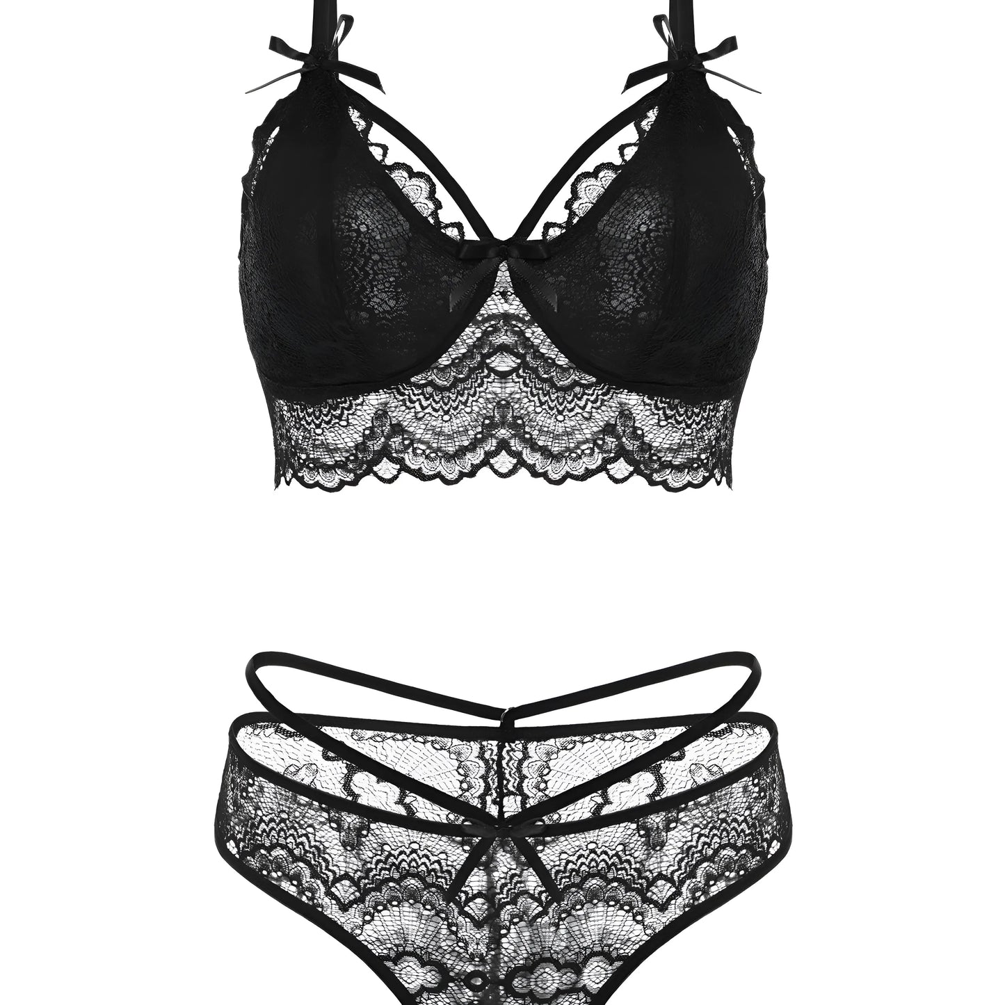  Set di Lingerie in Pizzo con Bralette