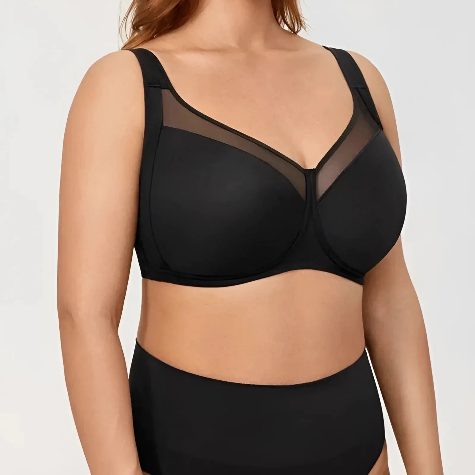  Reggiseno Sportivo Taglia Grande con Pannello in Rete