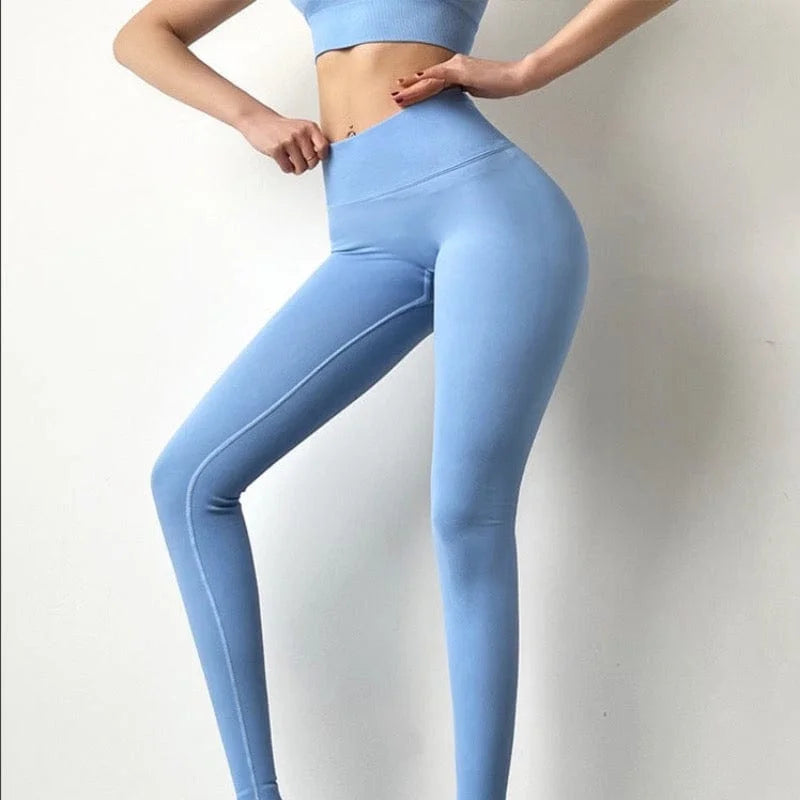 Leggings classici da donna a vita alta - blu / s