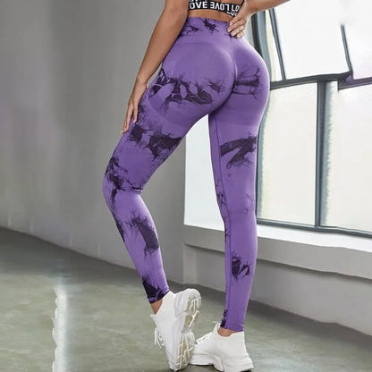 Leggings da donna con motivo decorativo - viola / xs