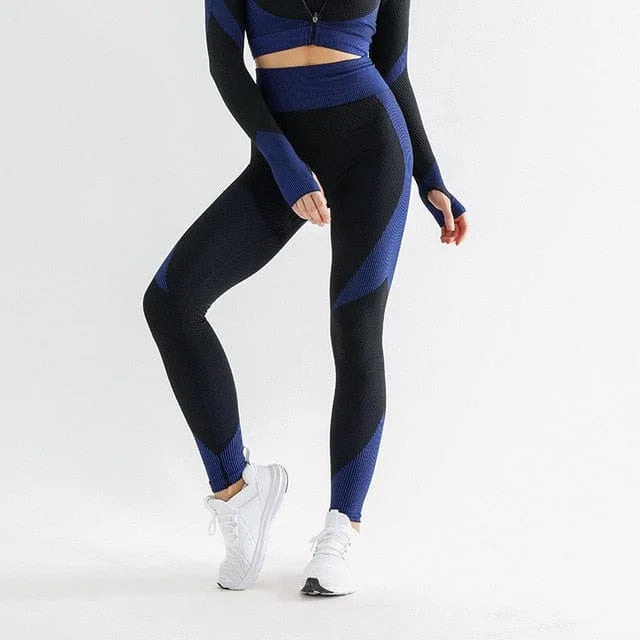 Leggings sportivi con effetto push-up - blu navy / s