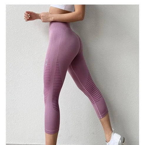 Leggings sportivi con fascia larga - rosa / s/m