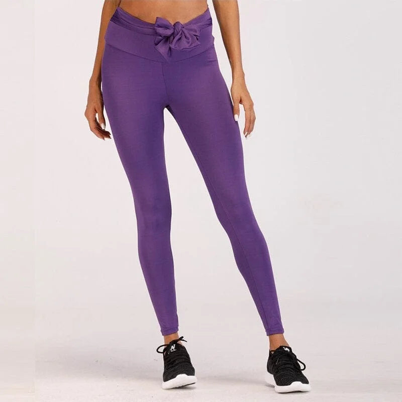 Leggings sportivi con fiocco