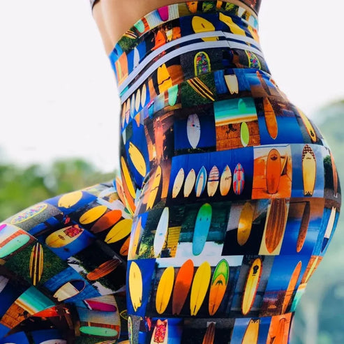 Leggings sportivi con motivi colorati