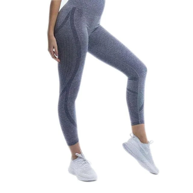 Leggings sportivi con righe decorative - grigio / s