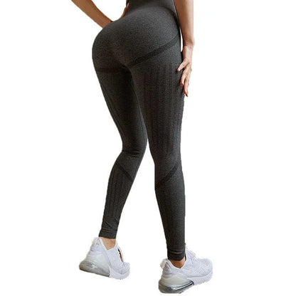 Leggings sportivi con righe decorative - grigio scuro / s