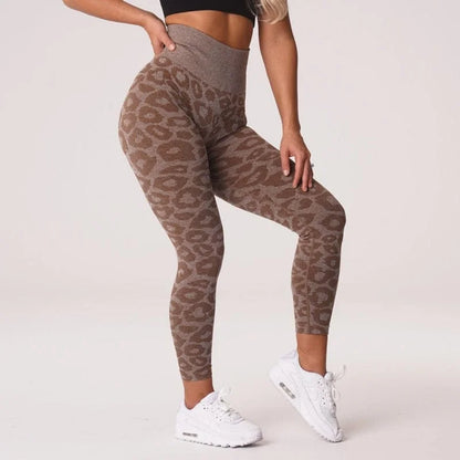 Leggings sportivi da donna con motivo pantera