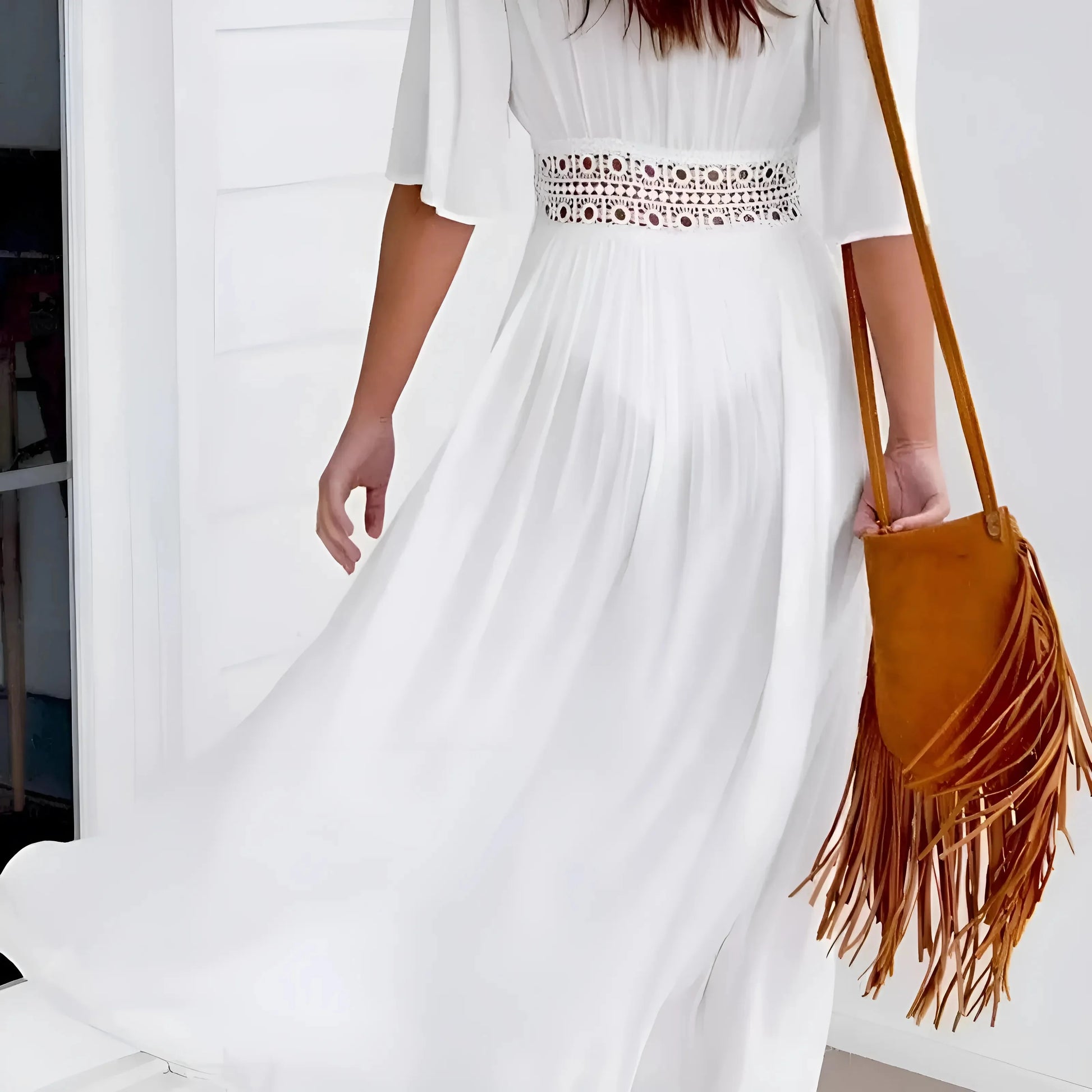  Kimono Lungo Trasparente da Spiaggia