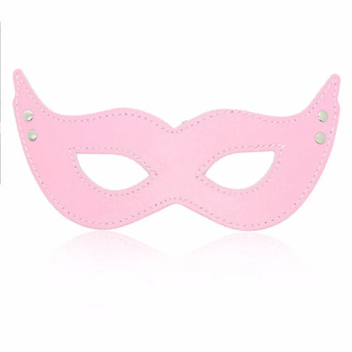 Maschera in pelle semplice - rosa / universale
