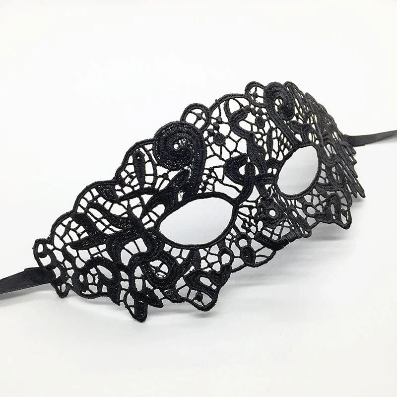 Maschera in pizzo - nero / universale